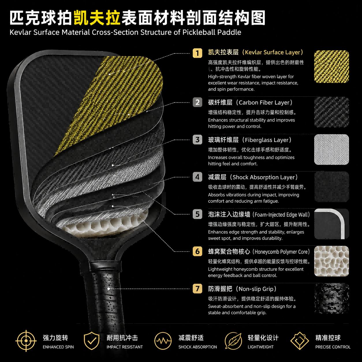凯夫拉与复合材料正在成为高端匹克球拍核心趋势